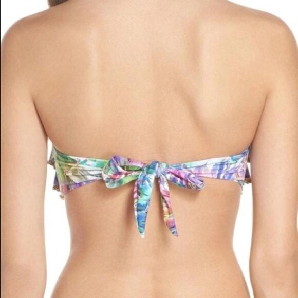 Pilyq Sequin Ruffle Bandeau Bikini Top In Lanai NWT - Picture 4 of 9